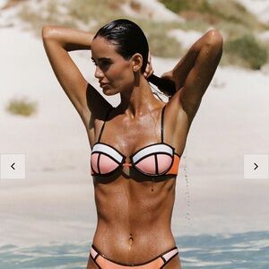 TRIANGL POPPY - PEACH SORBET NEOPRENE BALCONETTE BIKINI SET
